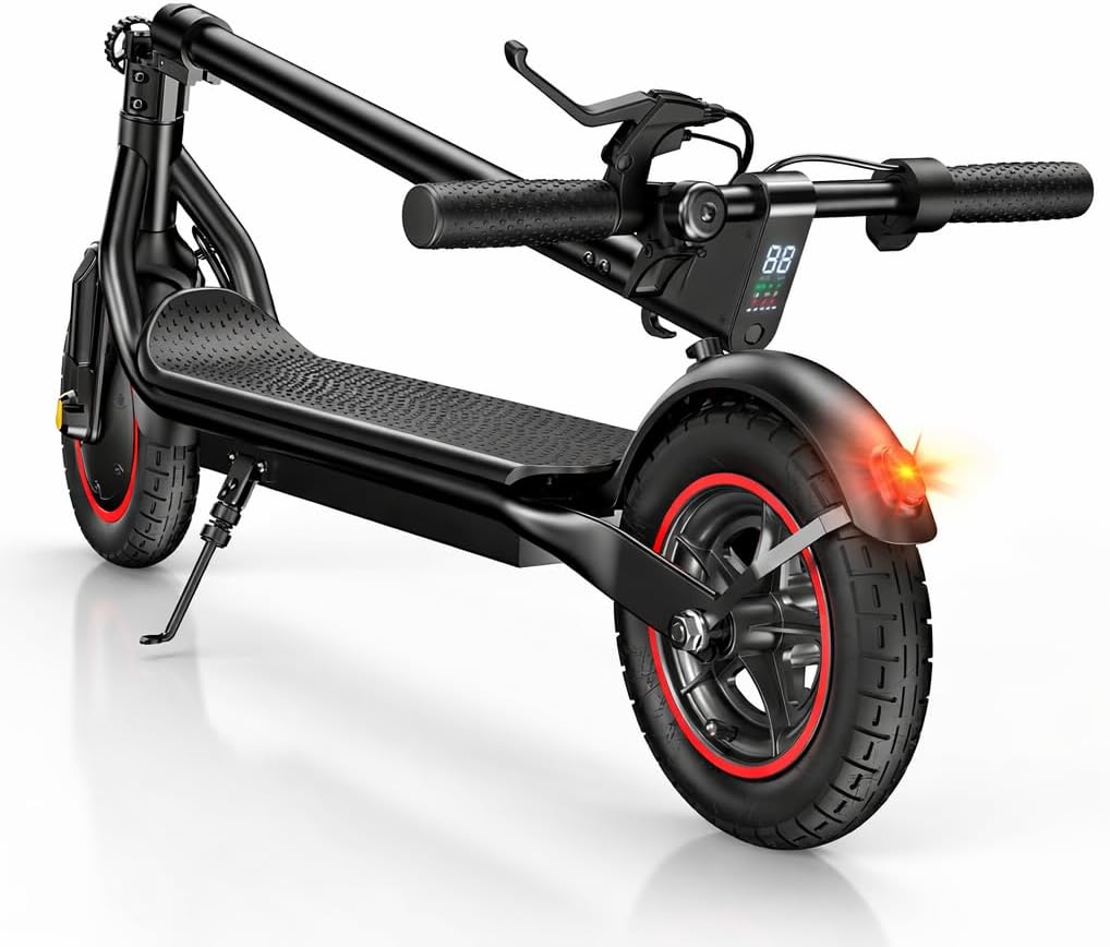 Electric Scooter, 23 Miles, 22 MPH Top Speed Electric Scooter for Adults, 500W Powerful Motor,10"/8.5" Pneumatic Tires Commuting Scooter, Foldable Escooter for Commuting & Campus Use