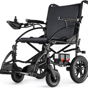 SLF30 Electric Wheelchair, Foldable Durable Motorized Wheelchairs for Adults with 19 Inch Seat and Supports Up to 300 lbs Airline Approved(36 Lbs, Grey)